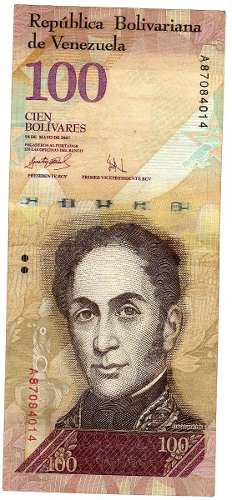 Vendo Billete De 100 Bolívares Serial: A