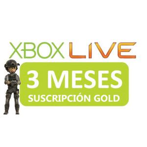 Cuenta De Tres Meses De Xbox Live Gold