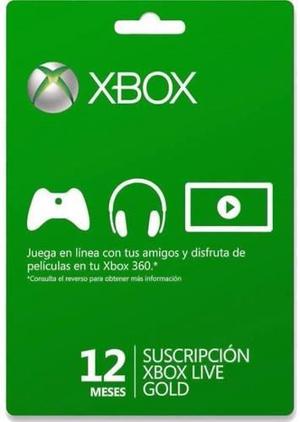 Xbox Live Gold 12 Meses Oferta!!!