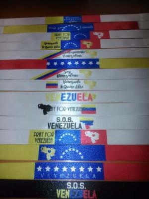 Brazaletes-pulceras Tricolor De Venezuela Con Frases