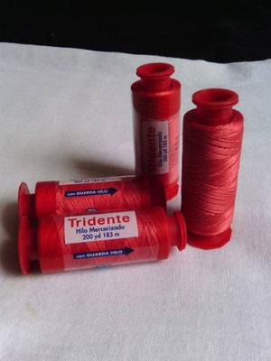 Hilos De Coser Rojo Marca Tridente 200 Yards