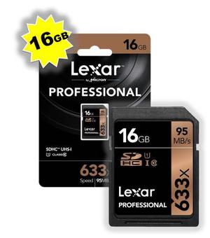 Memoria Lexar Sd 16 Gb Classx Uso Profesional 95mb/s