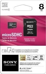 Memoria Microsdhc 8gb Sony Clase 4
