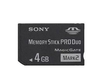 Memoria Stick Pro Duo Marca Sony 4gb