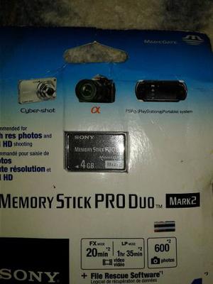 Memory Stick Pro Duo 4gb Sony Entrega Inmediata