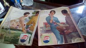 4 Afiches Antiguos De La Pepsy Cola