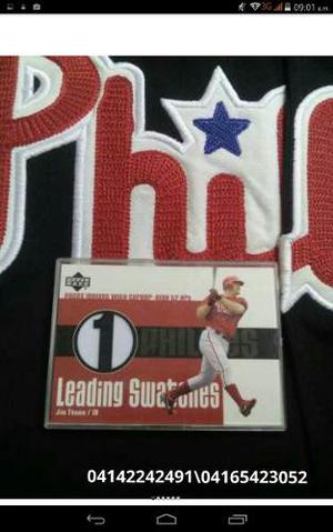 Jim Thome Baseball Card Leading Swatches, Upper Deck .
