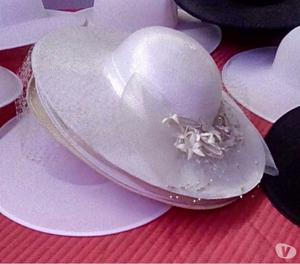 Sombreros para decorar en colores blanco,crema y negro