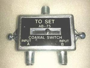 Switch Ab-75 Video Para Cable Coaxial Selector De 2 Vías