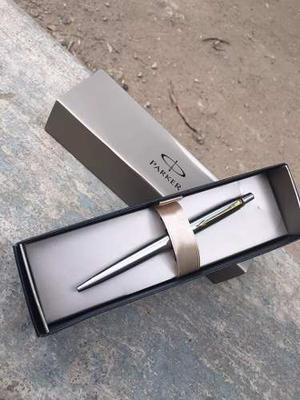 Boligrafos Parker Jotter Acero Con Clip Dorado Original