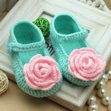 Zapaticos Tejidos A Crochet Bebes Niñas