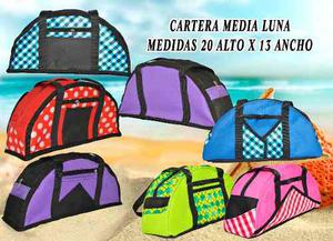 Cartera Media Luna Material Lona