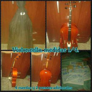 Violincello 1/4 + 4 Cuerdas Y Dos Puentes