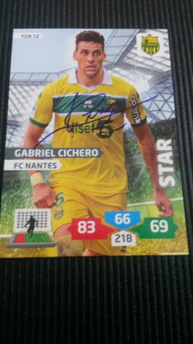 Wc53 Tarjeta Con El Nantes Firmada Por Gabriel Cichero