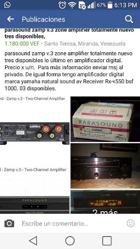 Amplificador Digital Parasound V.3 Zone Amplifier Nuevos