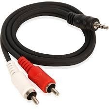 Cable Auxiliar De Audio Mini Plug 3.5mm A Rca Punta Dorada