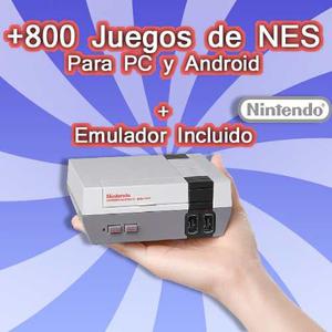 Colección + 800 Juegos Nintendo Nes Emulador Pc Y Android