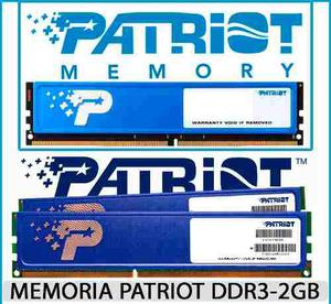 Memoria Ddr3 De 2gb Patriot  Con Disipador