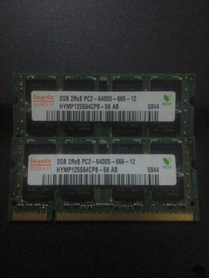 Memoria Ram Ddr2 Laptop 4gb 2x2 Hynix 2rx8 Pcs 