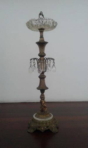 Cenicero Pedestal Cristal Bohemia Bronce