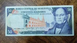 Bello Billete 50 Bs 