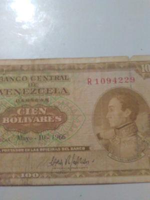 Billete De Venezuela 100 Bolivares De 