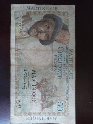 Billete Martinique 50 Francs  A.41