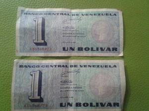 Billetes De 1 Bolívar 