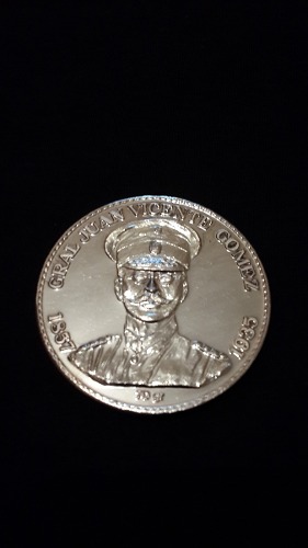 Medalla Juan Vicente Gomez 70grs . Plata Ley 