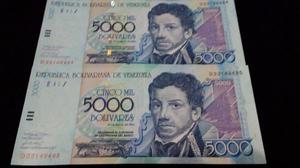 Set Billete De  Mil Bolívares 25 Mayo  Au-unc Sin C