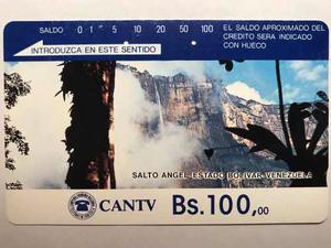 Tarjeta Magnética Cantv Salto Angel Rev. Con Indicaciones