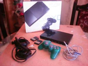 Playstation 2 Slim Usado Con Mas De 30 Juegos Oferta