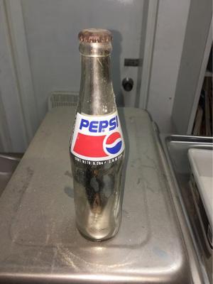 Botella Pepsi Cromada Colección