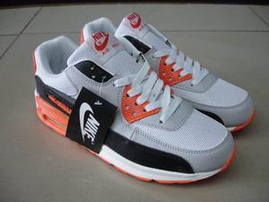 Kp3 Zapatos Nike Air Max 90 Naranja Para Caballeros