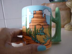 Mug Vintage De Cerámica Con El Desierto De Arizona
