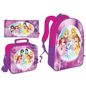 Set De Bolso Morral Princesas Barbie Niñas Capi