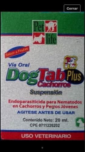 Dog Tab Desparasitante Cachorros En Suspensión