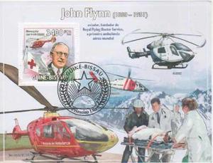 Guinea Bissau  John Flynn,elicopter  Bl. 737