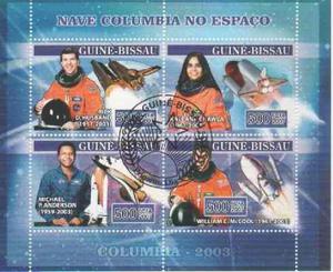 Guinea-bissau  Nave Espacial Columbia En El Espacio
