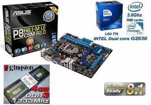 Oferta Combo M.b. Asus P8h61mle +cpu G Dual Core