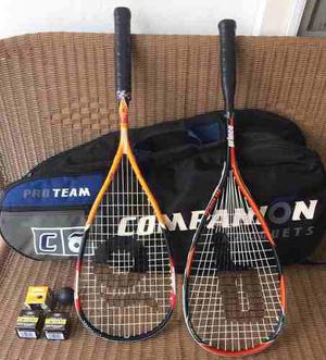 Raquetas De Squash Y Bolso Marca Companion