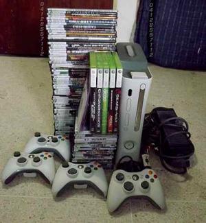 Xbox 360 Arcade - 4 Controles+disco Duro+memoria+105 Juegos