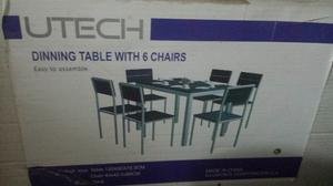 Juego De Comedor De 6 Puesto Nuevo Marca Utech