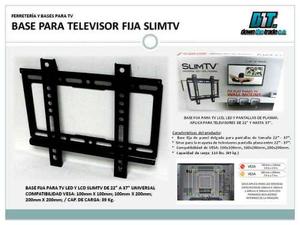 Base Fija Para Tv Led Y Lcd De 22 A 37 Pulgadas