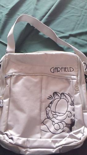 Bolso Para Laptop Gris Con Diseño De Garfield 0.36x0.30