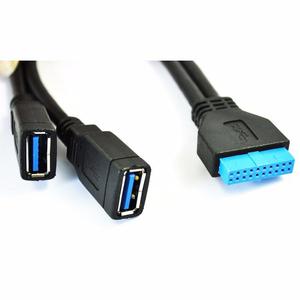 Cable Adaptador 2x Usb 3.0 Hembra A Usb pines Hembra