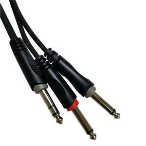 Cable Audio Plug 1/4 Stereo A 2xplug 1/4 Mono 1,8m