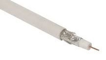 Cable Coaxial Rg6 - Mts - Blanco - Negro