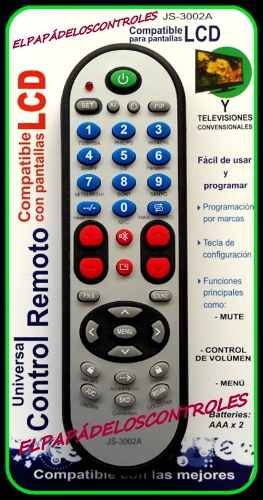Control Remoto Tv Lcd Universal Inteligente Jsa - Nuevo!