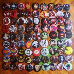 Marvel Dc Comic Super Heroes Colección De Chapas 55mm